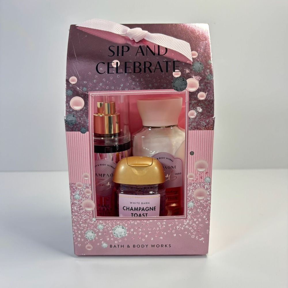 Bath & Body Works ~ Champagne Toast ~ 3pc Travel Size Gift Set - Picture 1 of 6